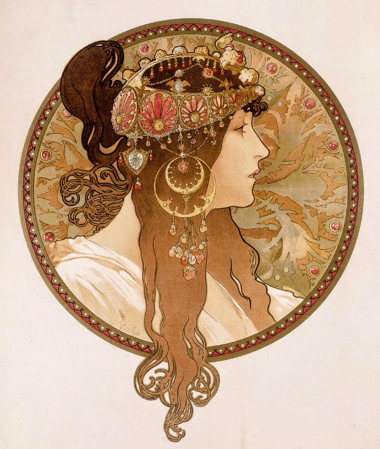 Art Nouveau

ALPHONSE MUCHA
"The brunette" 
(1897)