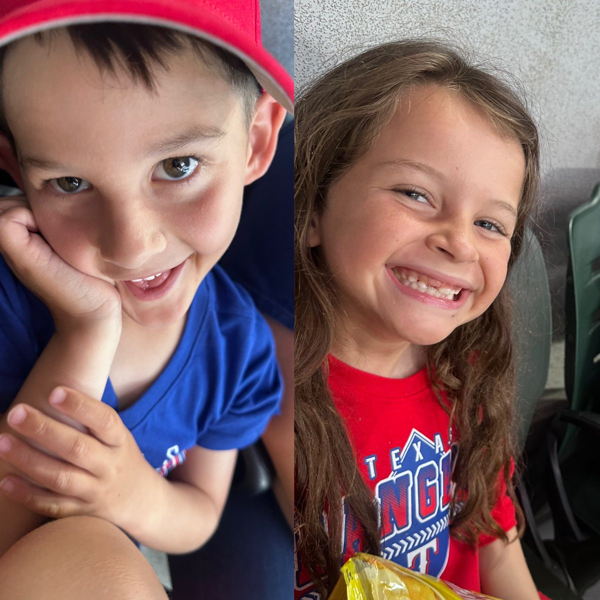 Read_to_Me's tweet photo. Enjoying the @Braves at the Rangers Stadium with my family! #GlobeoftheParty https://t.co/Lsh0A9Q1Ps