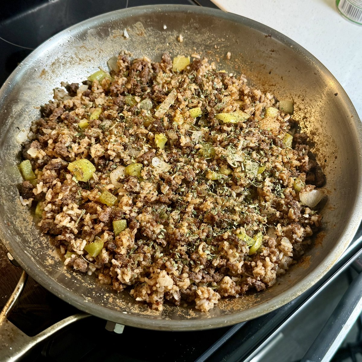 KivvyCat's tweet image. Made some Cajun dirty rice with lamb :D
