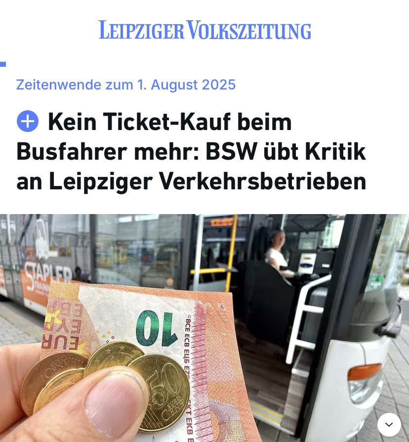 Das #BSW Leipzig hat völlig recht! So machen die Verkehrsbetriebe die #Digitalisierung zu einer Bedrohung.