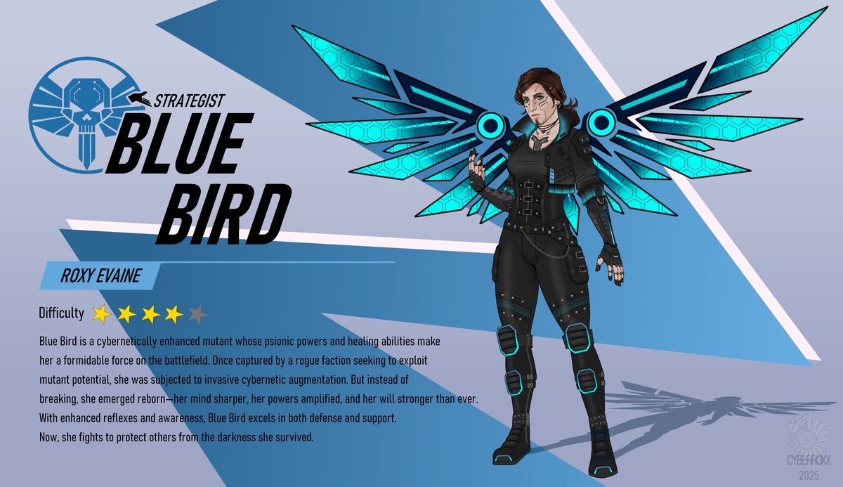 CyberRoxX1's tweet image. Roxy's hero profile if she was a playable character in the game! ❤️