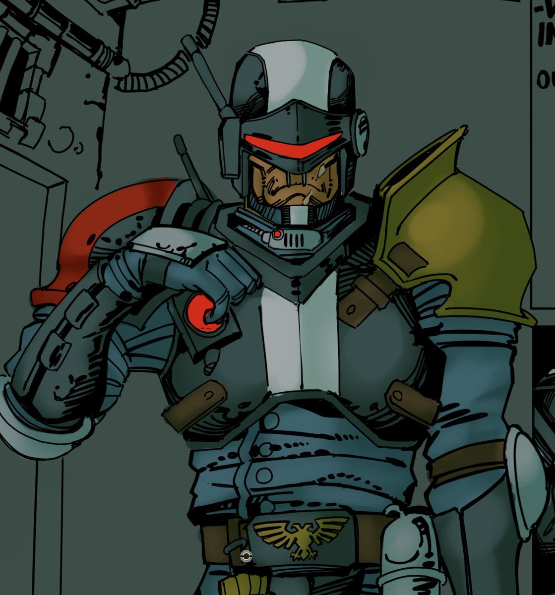TheTerrornaut's tweet image. Inbetween doing a few things, trying to come up with a colour scheme/shading method that won鈥檛 instantly burn me out after 1-2 panels, and one that won鈥檛 muddy the lineart (and lineart that won鈥檛 muddy the drawing itself)