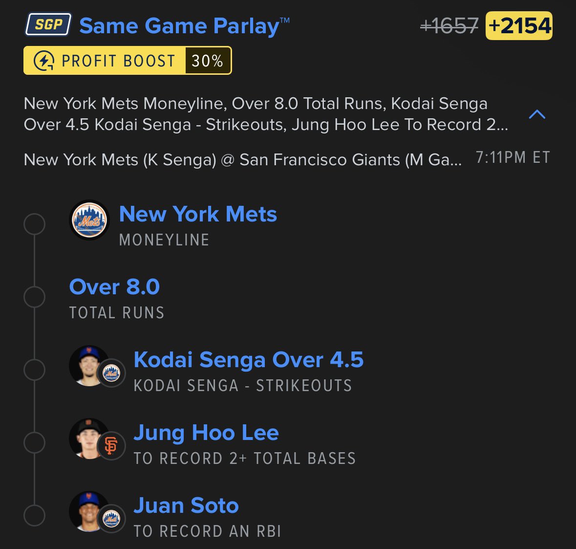 Lottolocks's tweet image. +2154 Mets/Giants #MLB ⚾️ BOOSTED LOTTO 🔥🔥🔥

#GamblingX