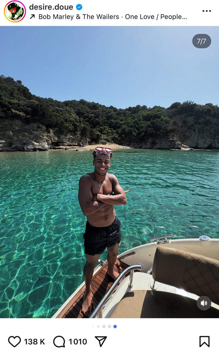 ActuFoot_'s tweet image. Désiré Doué 🇫🇷 profite de vacances bien méritées. 😎☀️

📲 IG