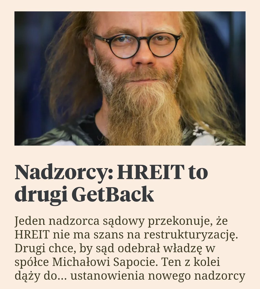 DawidParzyk's tweet image. "Jeden nadzorca sądowy przekonuje, że HREIT nie ma szans na restrukturyzację. Drugi chce, by sąd odebrał władzę w spółce Michałowi Sapocie. Ten z kolei dąży do… ustanowienia nowego nadzorcy"
pb.pl/nadzorcy-hreit…
