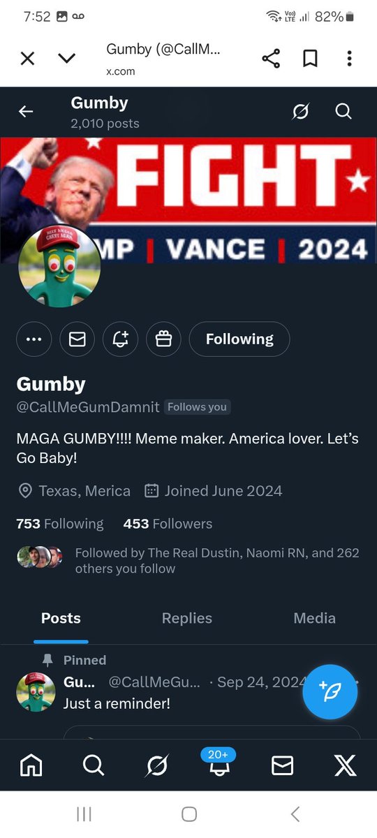 Let's get this awesome account some new friends, they do f.b . Please give <a href="/CallMeGumDamnit/">Gumby</a> a follow, repost 💪 🫶 👊 💥 💯 🇺🇸