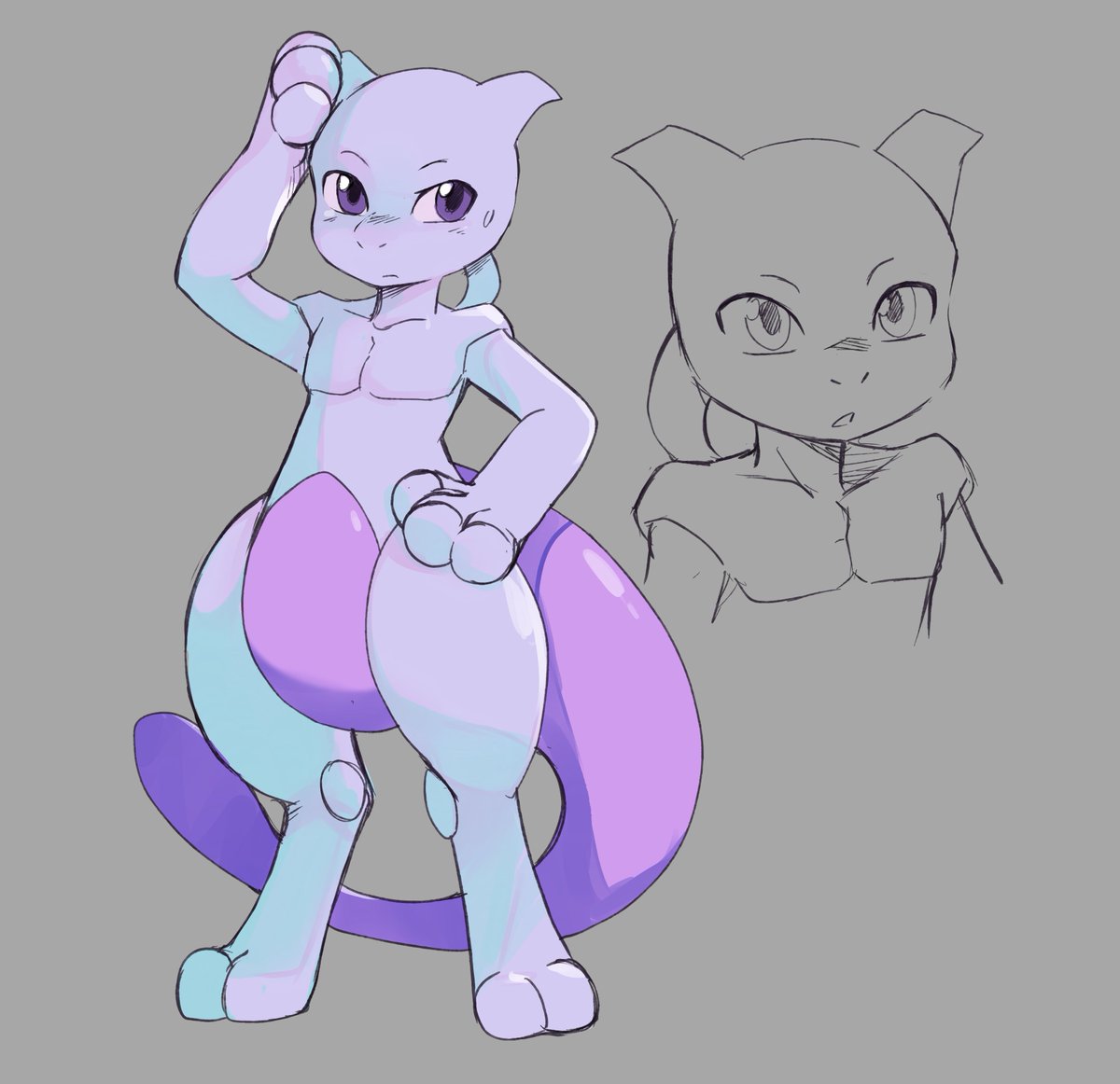 TheScarlKnight's tweet image. Tiny Mewtwo