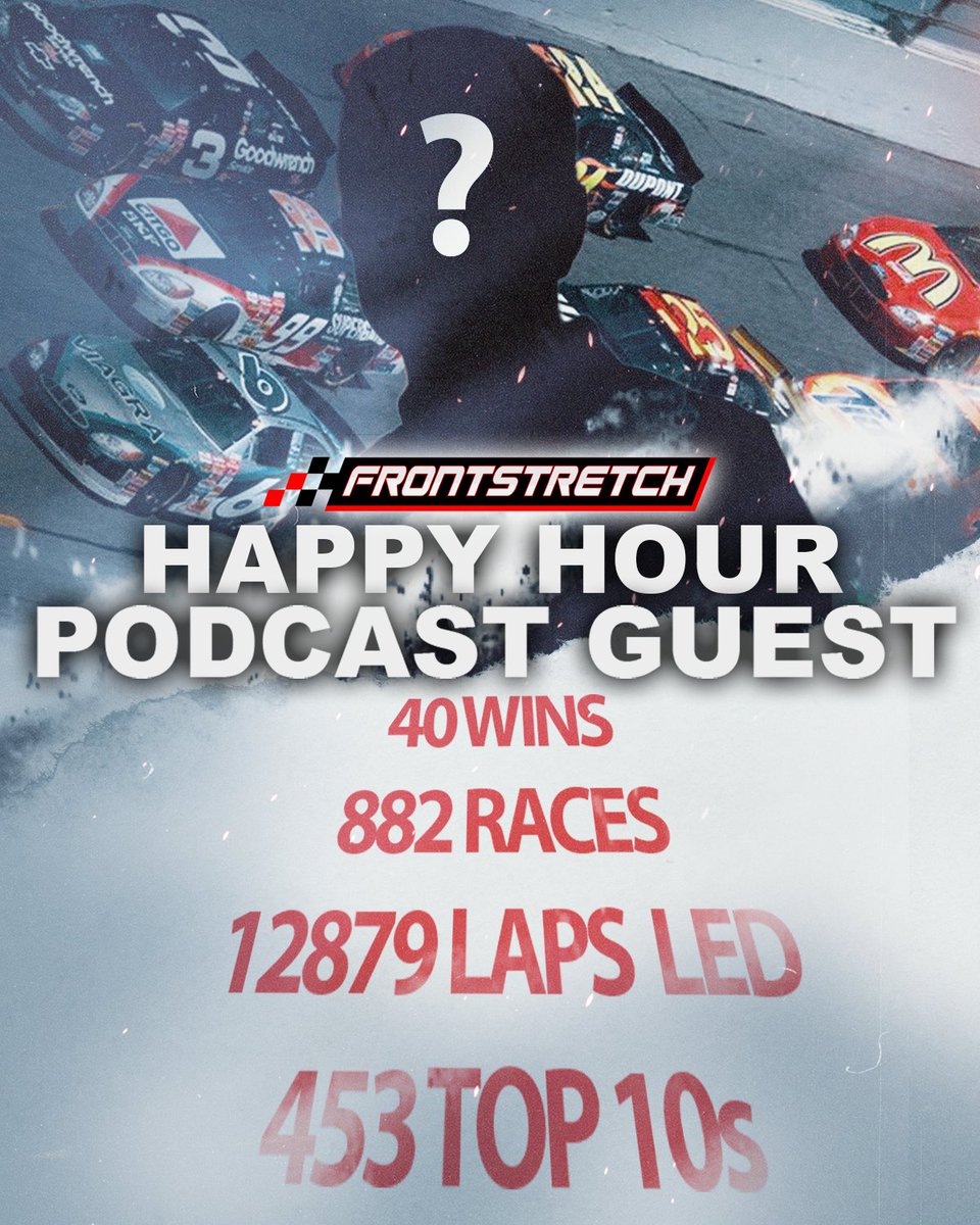 Frontstretch (@frontstretch) on Twitter photo Happy Hour has had some great guests this year: @KennyWallace. <a href="/nascarcasm/">nascarcasm</a>. But wait until you see who we’ve got Tuesday. You’re going to want to mark your calendars for this one 👀 Happy Hour has had some great guests this year: @KennyWallace. <a href="/nascarcasm/">nascarcasm</a>. But wait until you see who we’ve got Tuesday. You’re going to want to mark your calendars for this one 👀