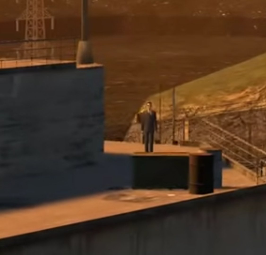 Thisgu7's tweet image. this is a gman sighting at the dam in half life 2
I was playing the half life 2 vr mod, usually you'd seem him far away before he walked away
I WAS LITERALLY AT THE CORNER AND DIDNT NOTICE HIM UNTIL HE WALKED BEHIND THE CORNER AND DISAPPEARED I WAS SO SCARED