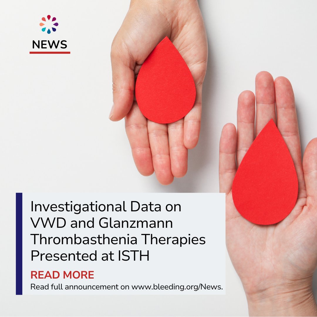 Big strides in bleeding disorders care! 🩸 Hemab Therapeutics shares new data on two potential preventive therapies for Glanzmann thrombasthenia and VWD. 

Read the full update here: bit.ly/44BGp0H

#BleedingDisorders #NBDF