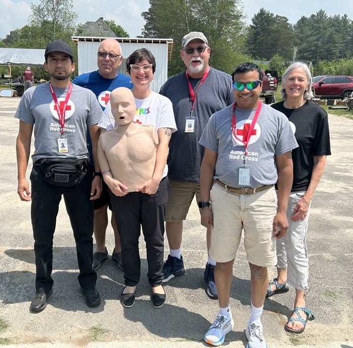 Members of the Disaster Services team from our Morrisonville office visited the Owl’s Head Mountain View Community Connection Center in Franklin County to conduct a full day of Hands Only CPR training, basic health checks and home fire prevention.