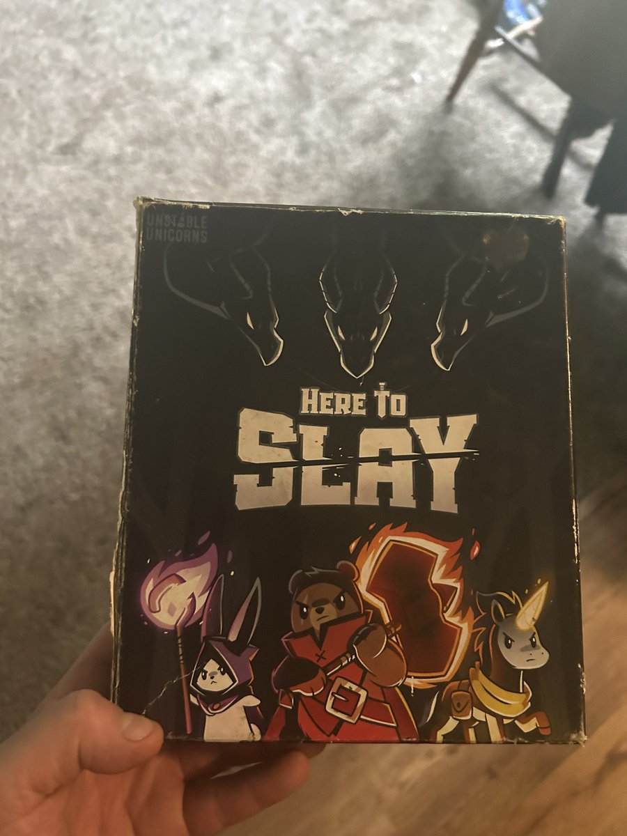 Nalanthian's tweet image. Played “Here to Slay” with three of my boys earlier. It’s a difficult game to describe but in order to win you have to repeatedly screw over the other players.
I had to reread the rules afterwards to double check if there was a provision in there whereupon other players could…