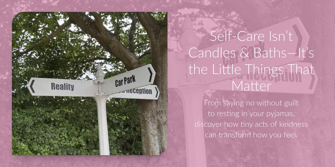beckystone37's tweet photo. Self-care isn’t candles or bubble baths. It’s saying no without guilt, eating something nourishing, or resting in your pyjamas without pressure. 💛

👉 https://t.co/CShpovGk07

#SelfCare #TraumaInformed #NeurodivergentSupport #ADHDTherapy #Canterbury https://t.co/GWNII7EzQE