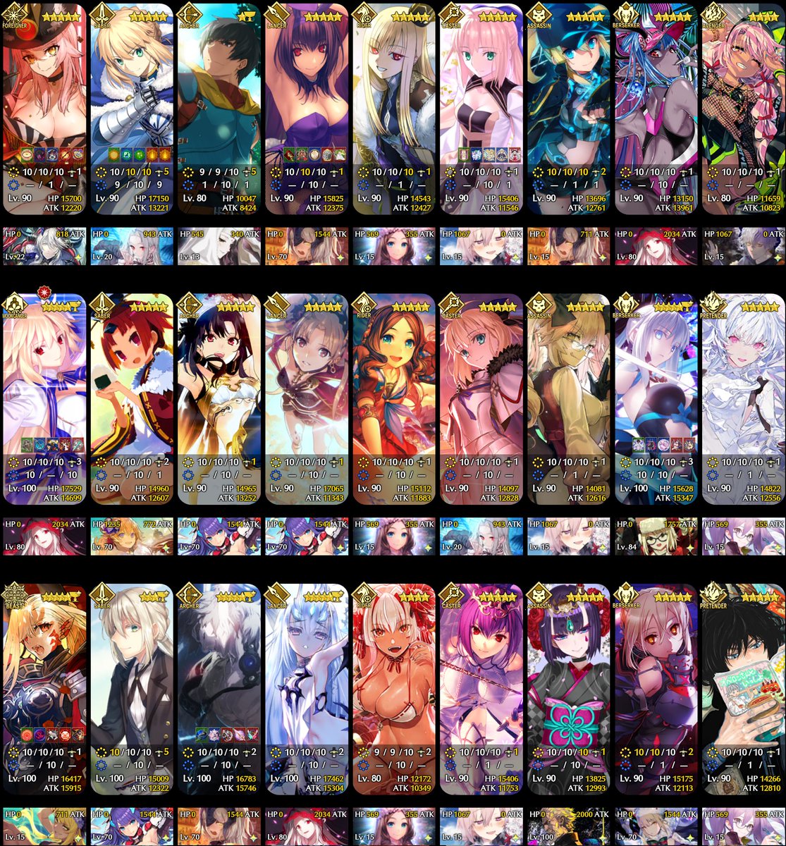 Azdum's tweet image. Time to refresh these once again! Got new servants and pg in all my games, plus there was that funny academy event in ever crisis! 
#HonkaiStarRail    #GenshinImpact #fgona #FateGO #FateGOUSA #FateGrandOrder #ff7evercrisis #FF7EC