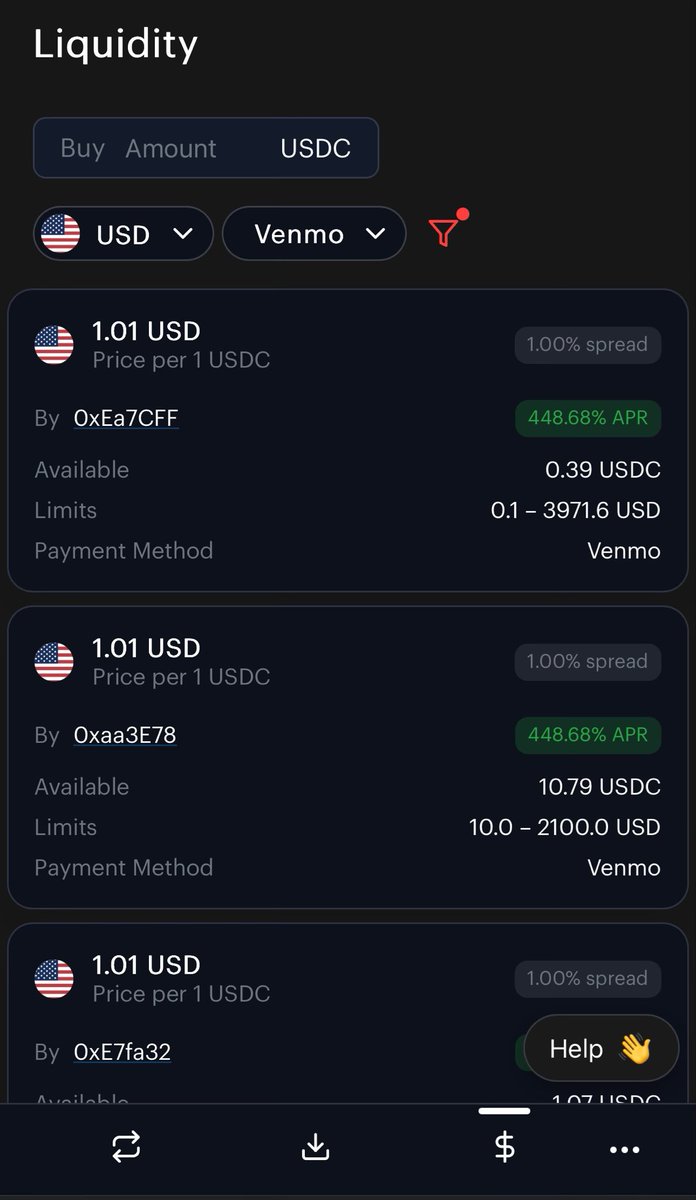 richardzliang's tweet image. Sunday is for providing USDC liquidity at 448% APR on @zkp2p