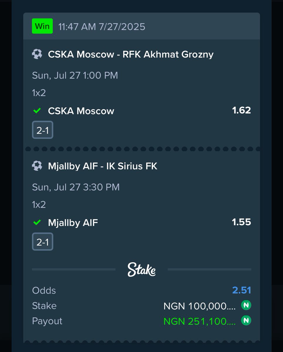 cindy_blog's tweet image. Bet of the day win again on STAKE ✅✅
3 wins in a row now !!!
Can we do 10/10 again ?
Well it’s possible 😁😁