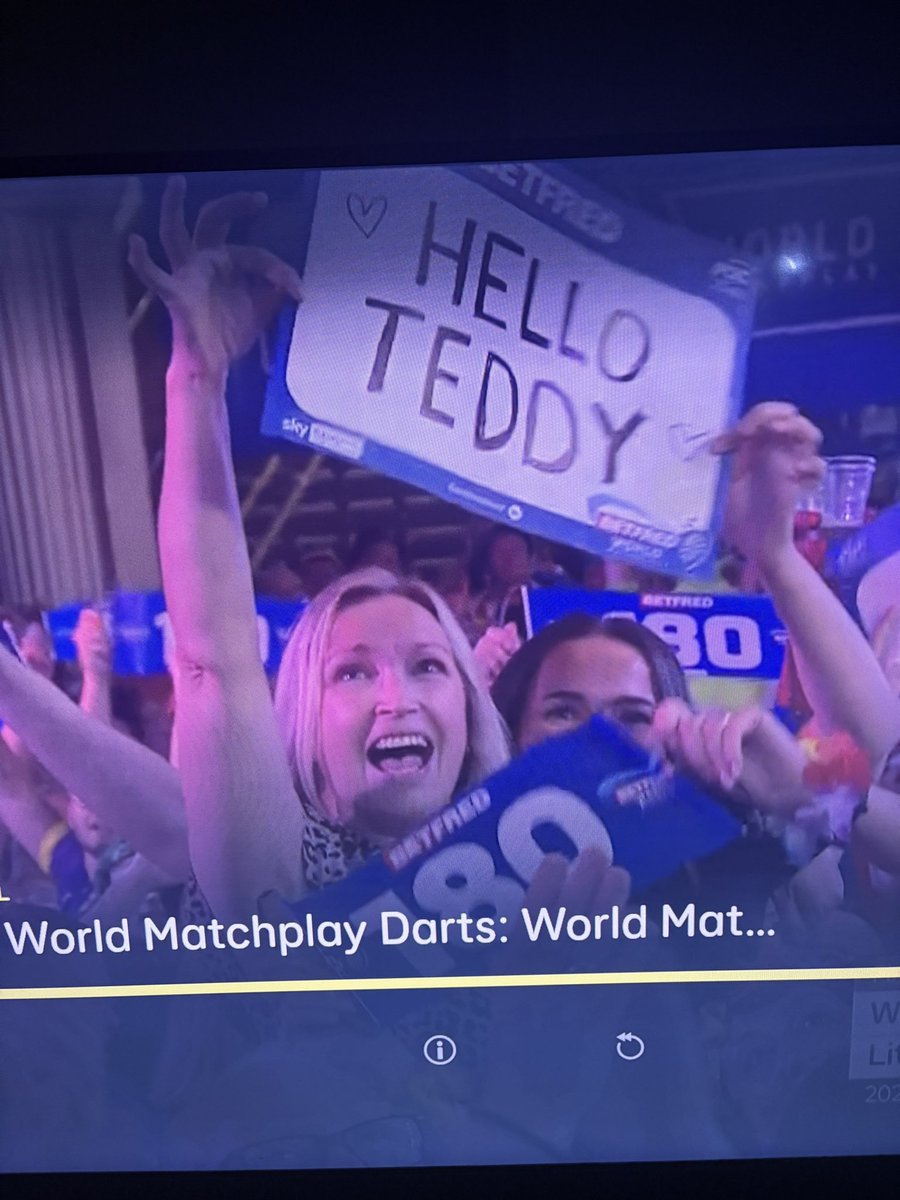 Teds even got fans at darts world matchplay… won’t be long kid