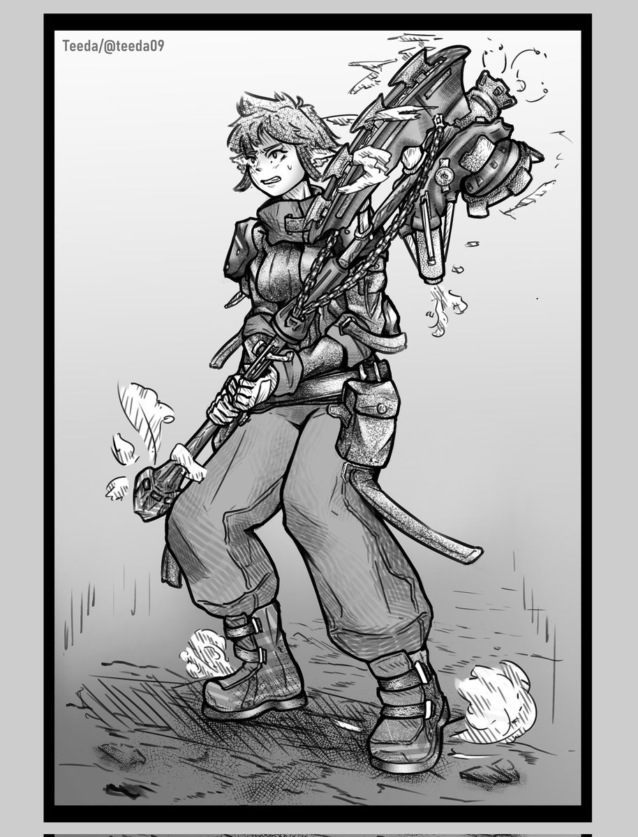 Teeda09's tweet image. Hi! I enjoyed designing the weapon and the character, although I was quite hesitant at first ^^
#manga #mangart #originalart #ocart