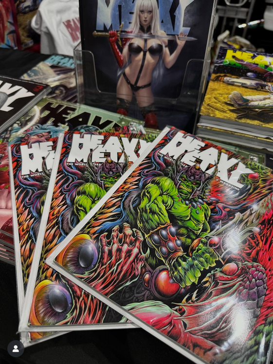 HeavyMetalInk's tweet image. Last Day SDCC, and Surprise!!! First come first serve, SKINNER COVERS OF ISSUE 1!! Only three total at booth 4804 today! #skinner #heavymetalmagazine #sdcc2025  #SDCC  #ComicCon