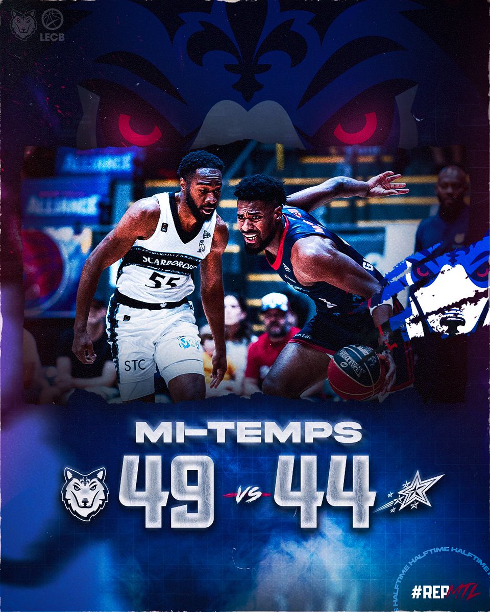 Le score à la mi-temps. 🐺

📲 Regarde le match en direct et gratuitement sur plus.CEBL.ca

#RepMTL
-
The score at halftime. 🐺

📲 Watch the game live for free on plus.CEBL.ca

#RepMTL
