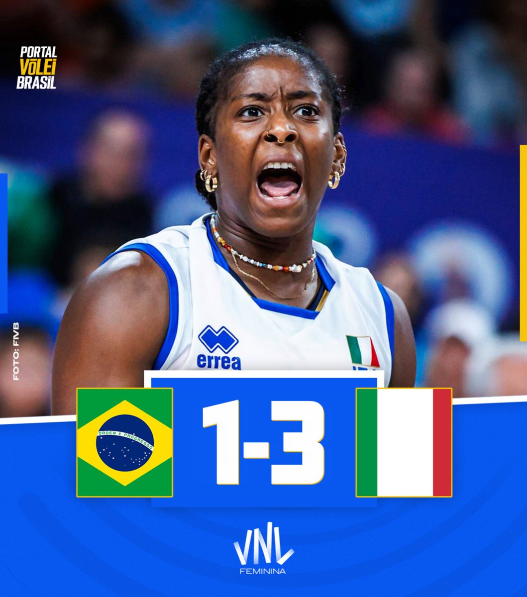 portal_volei's tweet image. ✅ FIM DE JOGO!
🏐 🇧🇷 BRASIL 1x3 ITÁLIA 🇮🇹
➡️ (25x22, 18x25, 22x25, 22x25)
🏆 VNL Feminina | Final