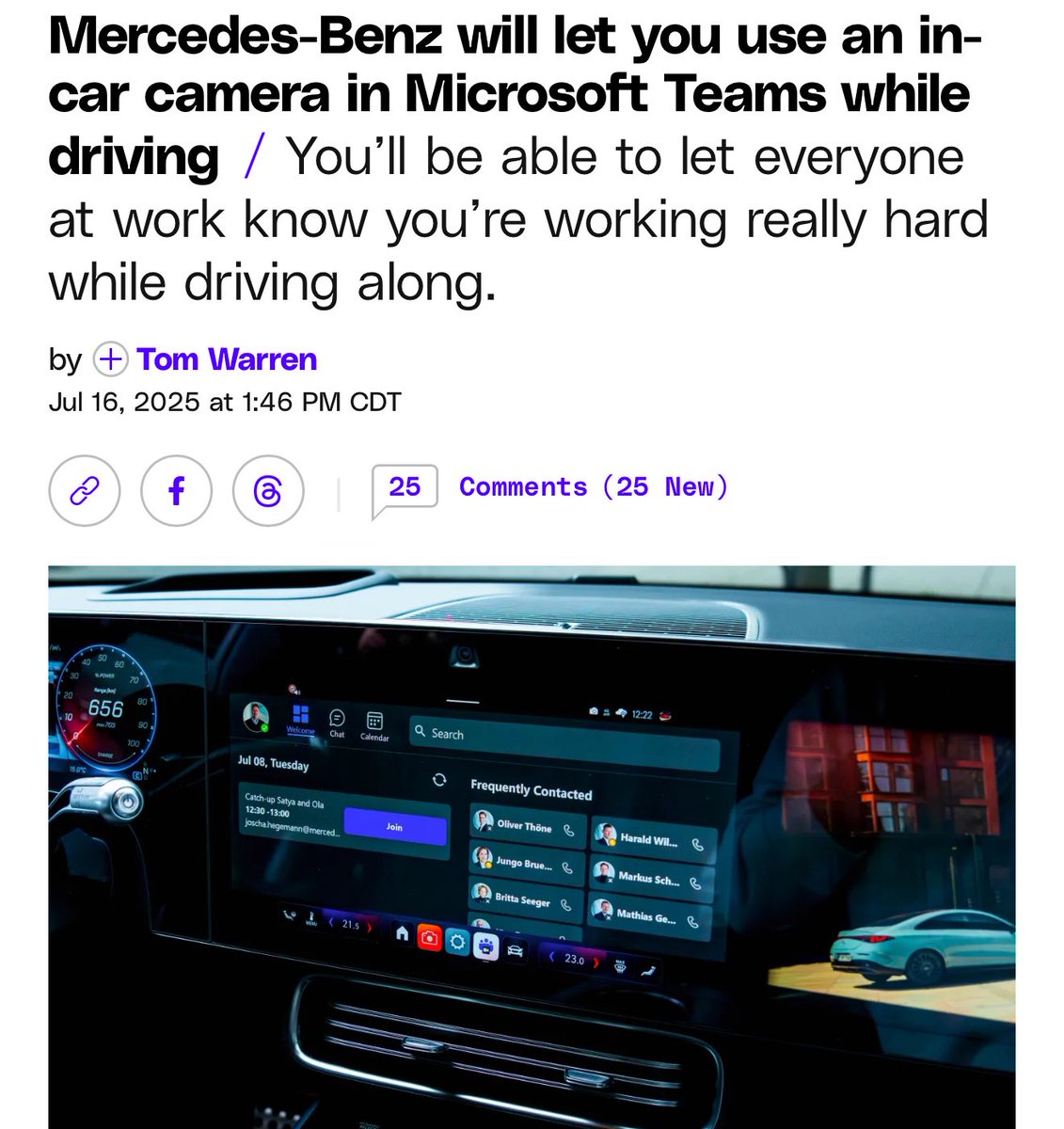 We wanted cars that could fly.

Instead we got cars that make us dial into staff meetings during rush hour traffic.

The future is such a disappointing place.