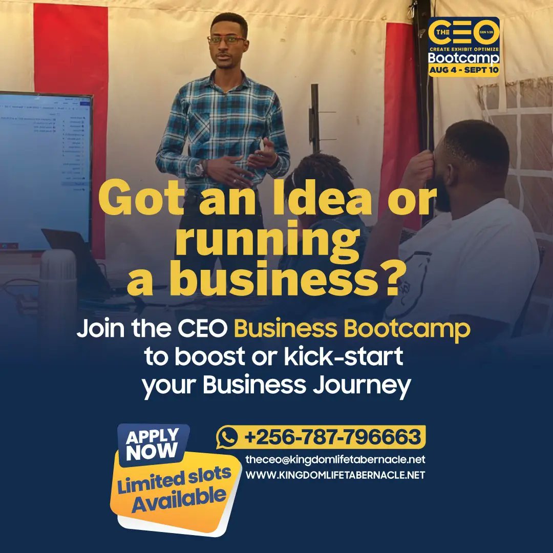 klt256's tweet image. The CEO Business Bootcamp Application Now Open!

 You can self register using this link: forms.gle/vzUi5quC1aGjvt…. 

Feel free to WhatsApp or Call the number on the poster.

#ceoevent2025 
#CEOBootcamp 
#yearofexceedingkingdomglory