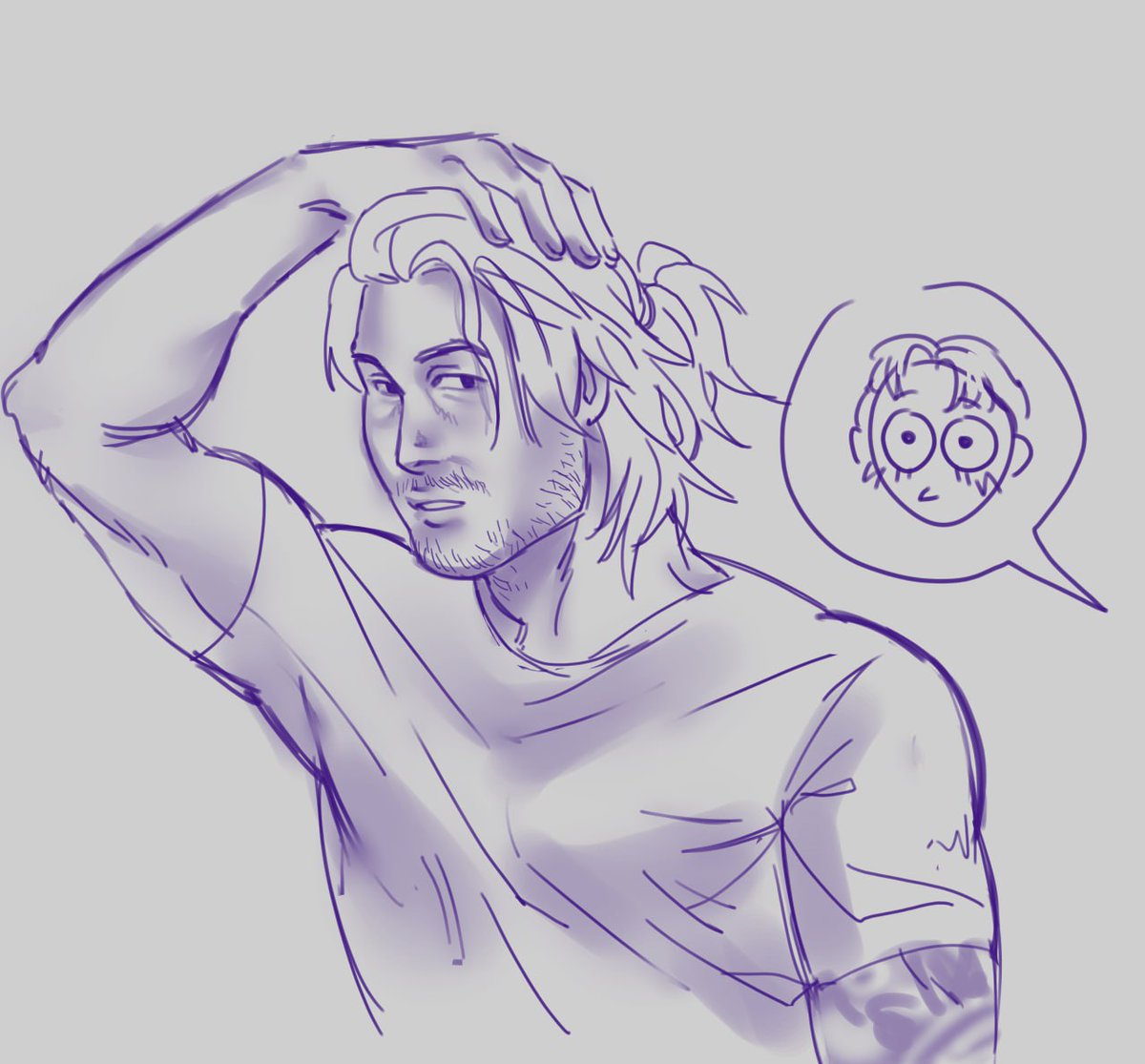matyaghf's tweet image. I&apos;ve been wanting to draw on the AU 😈
#johnshi