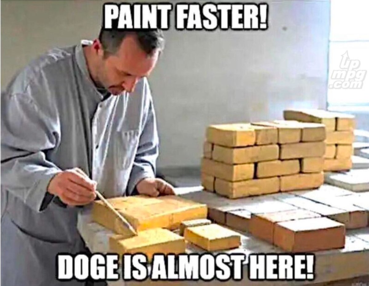 Bro still painting for the Fort Knox Audit.