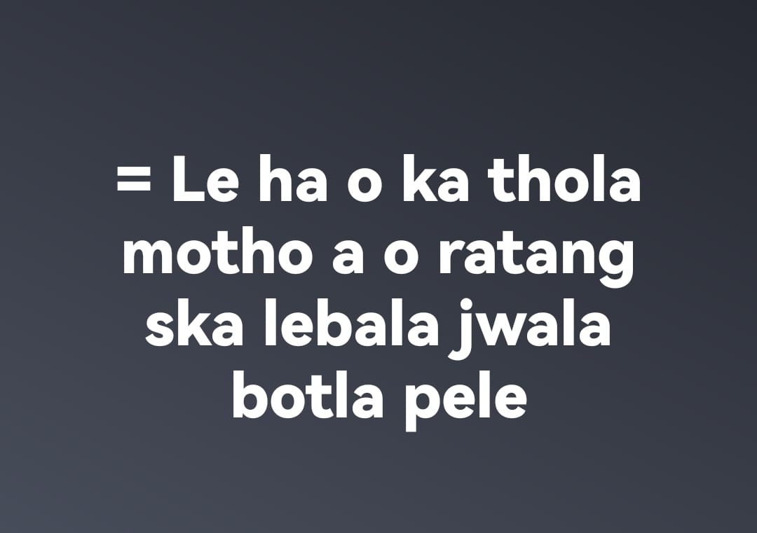 Lieketso15's tweet image. Haele hantle.