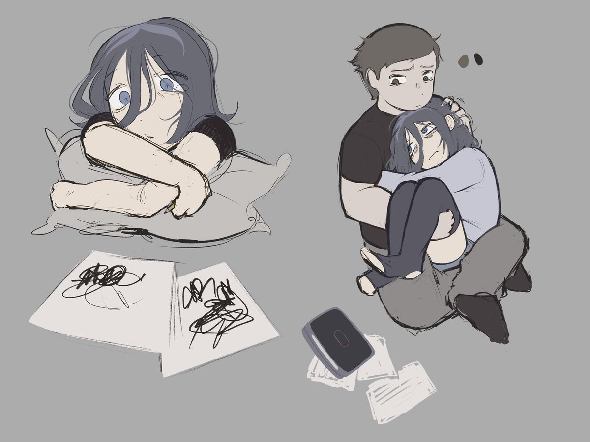 mikandiii's tweet image. sad and tired art blocked angel doodlessssssdmsqiofoiasnf all those commissions are getting to them #ClinicalTrialgame