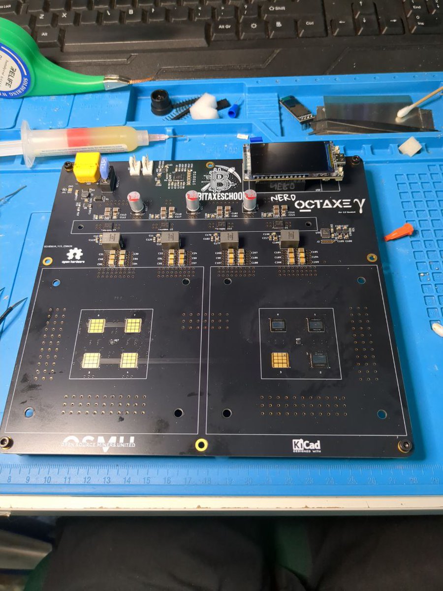 incognitojohn23's tweet image. Just soldered the 3rd ASIC chip on my NerdOctaxe project at 10pm. 

My eyes are burning.

Never thought a DIY mining rig would test my patience this much. 

One tiny mistake and it&apos;s back to square one.

Anyone else lose sleep over their tech builds?