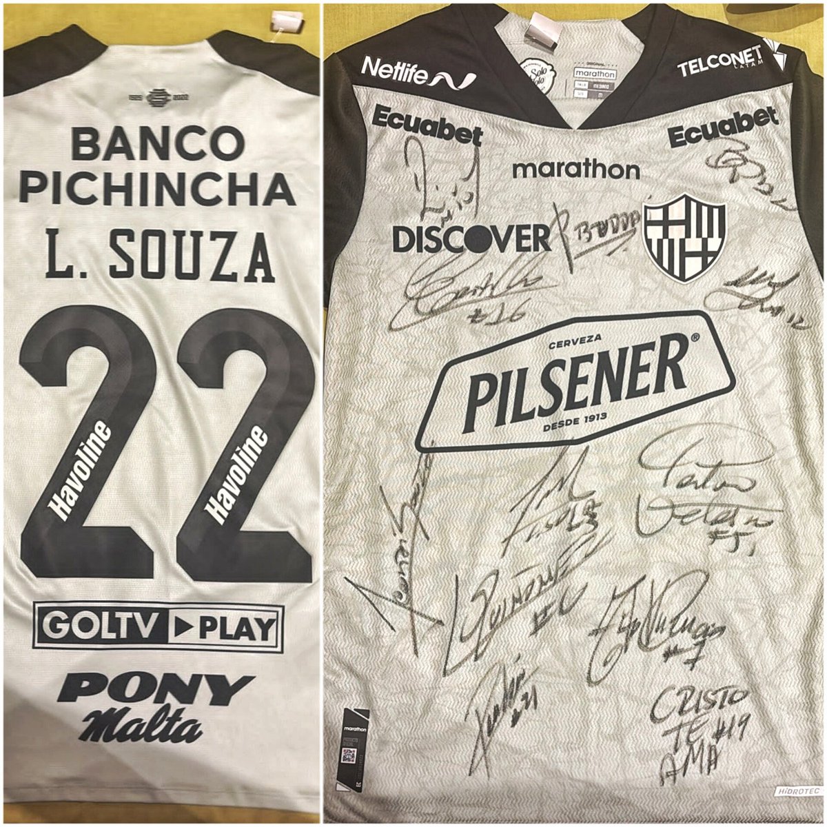 🚨VENDO🚨
Camiseta autografiada de <a href="/BarcelonaSC/">BARCELONA S.C.</a> en Talla MEDIUM
.
Con estas prendas generamos recursos para financiar terapias y tratamientos médicos de mi hijo Joaquín +INFO al 0985144626 #TodosConJoaquin
. 
Cc: <a href="/guillearagundi/">Guille Aragundi Vayas</a> <a href="/LuigiMB/">Luigi Macchiavello B</a>