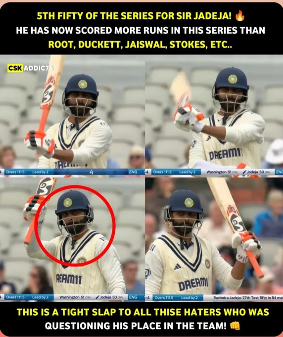 Both Jaddu and Washi did show the class in this inning 
Well done 💯❣️
#INDvsENGTest #INDvENG #ENGvsIND #INDvsENG2025