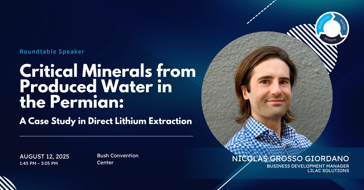 _producedwater's tweet image. 🚨 Roundtable Speaker Spotlight:  Nicolas Grosso Giordano🚨

We’re excited to announce that Nicolas Grosso Giordano , will be speaking at the 10th Annual Permian Basin Produced Water Conference &amp;amp; Exhibition

🔗 Registration: event.fourwaves.com/pwsmidland2025…