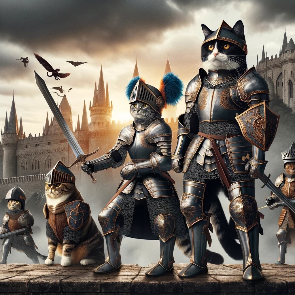 CWIFcats's tweet image. Majestic meows in armor 🎩 $cwif @catwifhatsolana