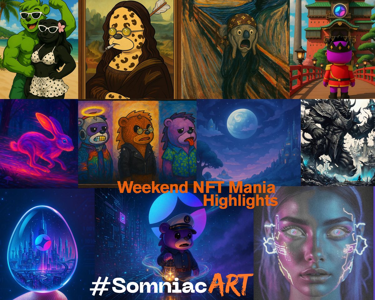 drew589_eth's tweet image. Weekend NFT Mania Highlights are back!
This weekend was all about celebrating artworks and creativity with the hashtag #SomniacArt
Let’s dive into the art and don’t forget to mint your favourites into your Louvre!
Here’s my hand-picked selection of NFTs for this weekend! 🏆…