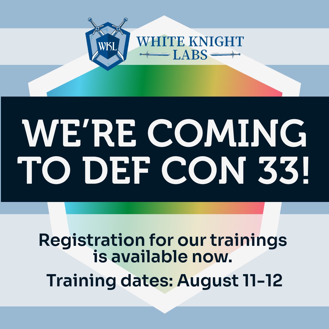 WKL_cyber's tweet image. 🚨 Time’s almost up!
Level up before #DEFCON33 with $200 OFF WKL training: ODPC, ARTOC, ASCPC.
✅ Lifetime OnDemand
✅ 1 cert attempt
✅ Real-world skills you can use now
🎯 training.defcon.org/discount/DCTLV…
Code: DCTLV25-WKL
Register ASAP. #infosec #RedTeam #cybersecurity