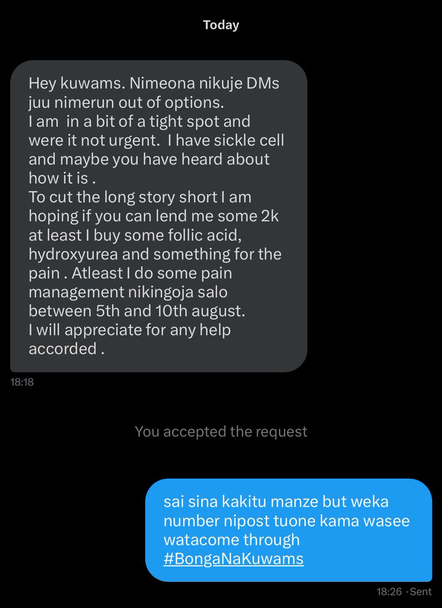 majamaa kindly let’s come through for one of our very own ile kiasi uko nayo 

His number 0740449384 - Joshua Mwenda