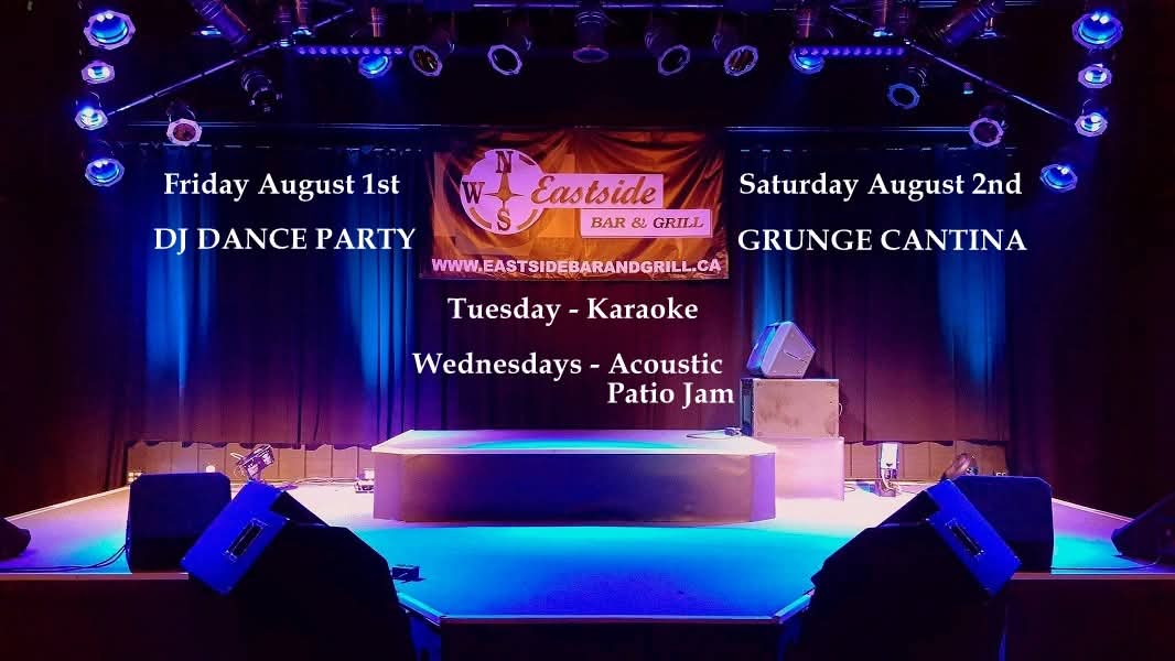 Here's what's coming up next at Eastside Bar &amp; Grill!!
#karaoke #acousticjam #djdanceparty #livemusic #londonontarion #goodtimes