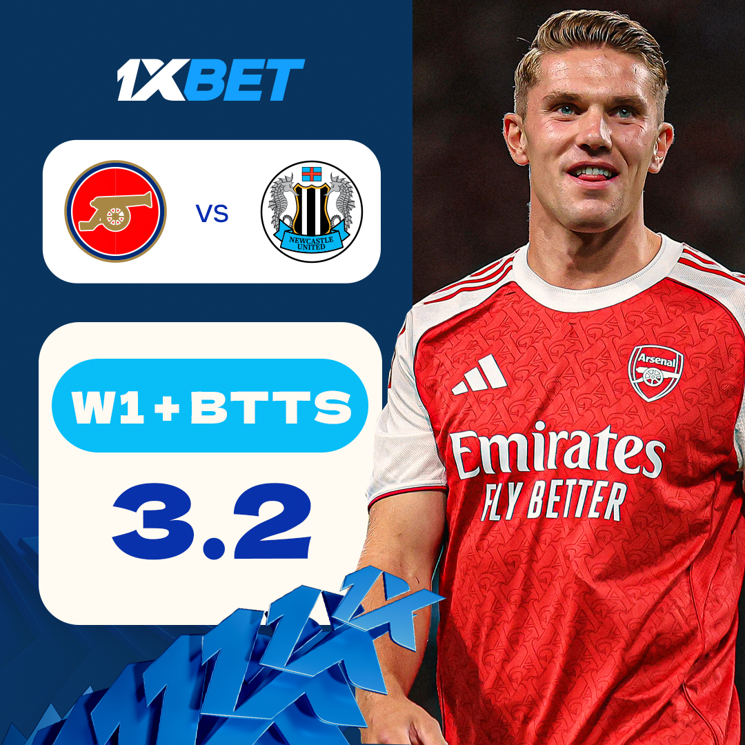 1xBet_Eng's tweet image. Gyö effect! 🔥

Arsenal defeated Newcastle United. And Viktor Gyökeres hasn&apos;t even stepped onto the pitch yet! 😁