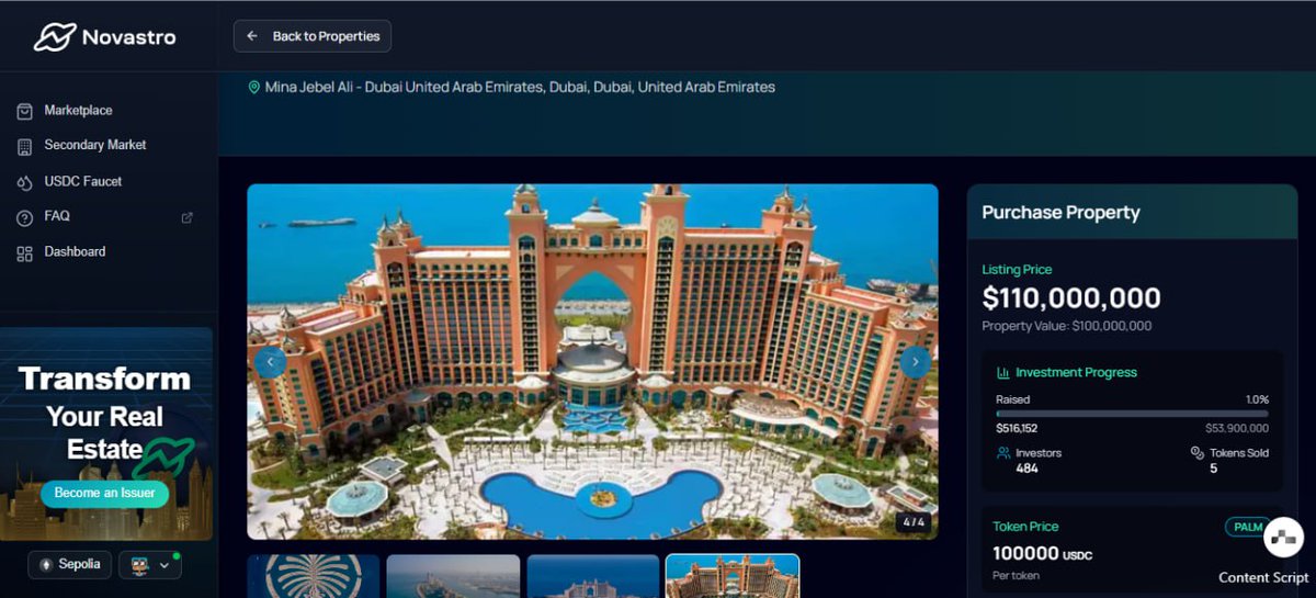 crypton11te's tweet image. Day 2 buying properties on @Novastro_xyz .
@Novastro_xyz is redefining RWAfi, bringing real-world assets on-chain with AI-powered tokenization, seamless cross-chain trading, and deep liquidity.
This isn’t just tokenization, it’s a new era of accessible, automated, and scalable…