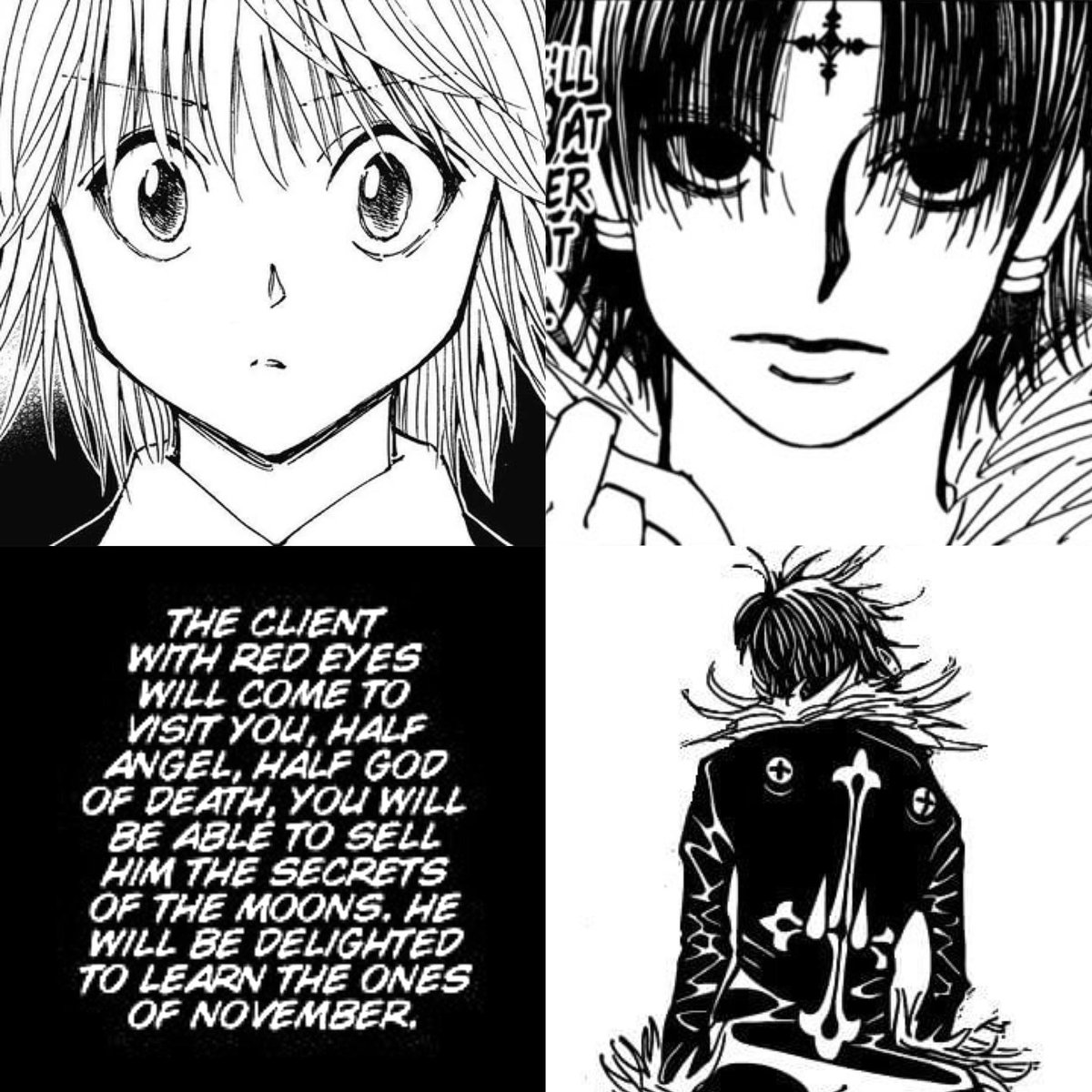 kurapika and chrollo are canonically angel and devil coded and i’m not supposed to ship them