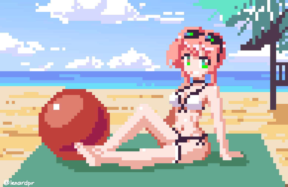 lenard_pr's tweet image. Blaser R93 🏝️ #pixelart #GirlsFrontline