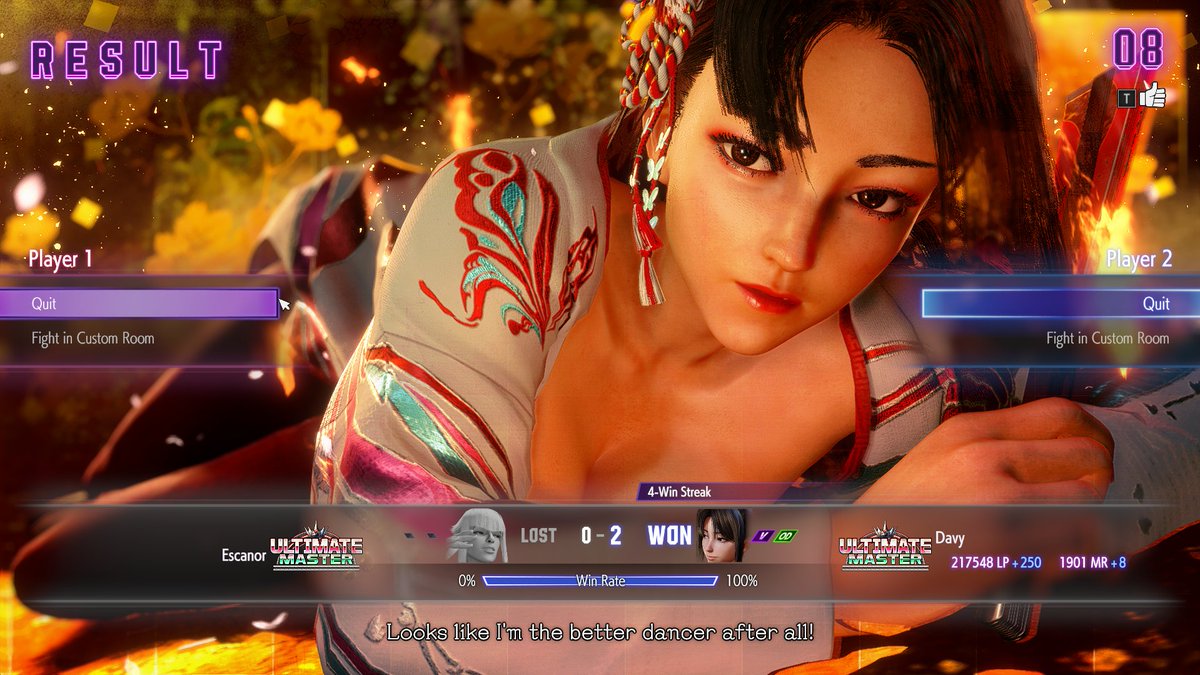 DavySSBU's tweet image. first time hitting 1900 on a character thats not dhalsim 🥹 i hope she'll be ready if i need her at evo