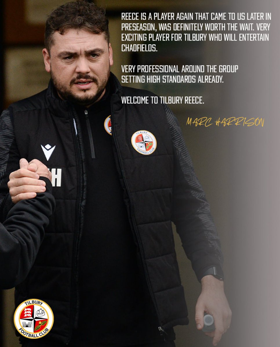 tilburyfc's tweet image. 💭 Gaffer’s Thoughts!

👇 Here is what @MarcHarrison11 had to say about the signing of Reece Nicholas-Davies!

🎨 @lcush_ 

#COYD | #DockersAsOne