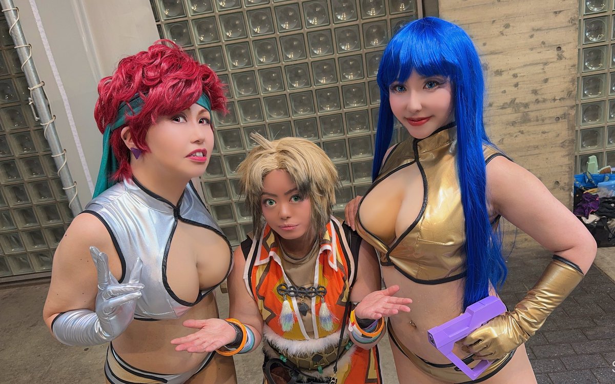 lastskyEND's tweet image. ワンフェスお疲れ様でした！
なんか今日は高身長のフレンドさんに挟まれる日だったw

 #WF2025Sコスプレ