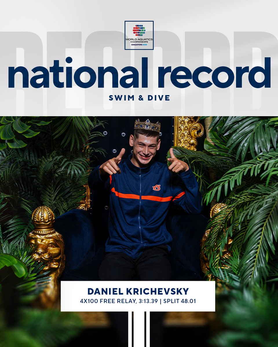 Daniel breaking records on night 1 😱

#WarEagle x <a href="/AuburnTigers/">Auburn Tigers</a>