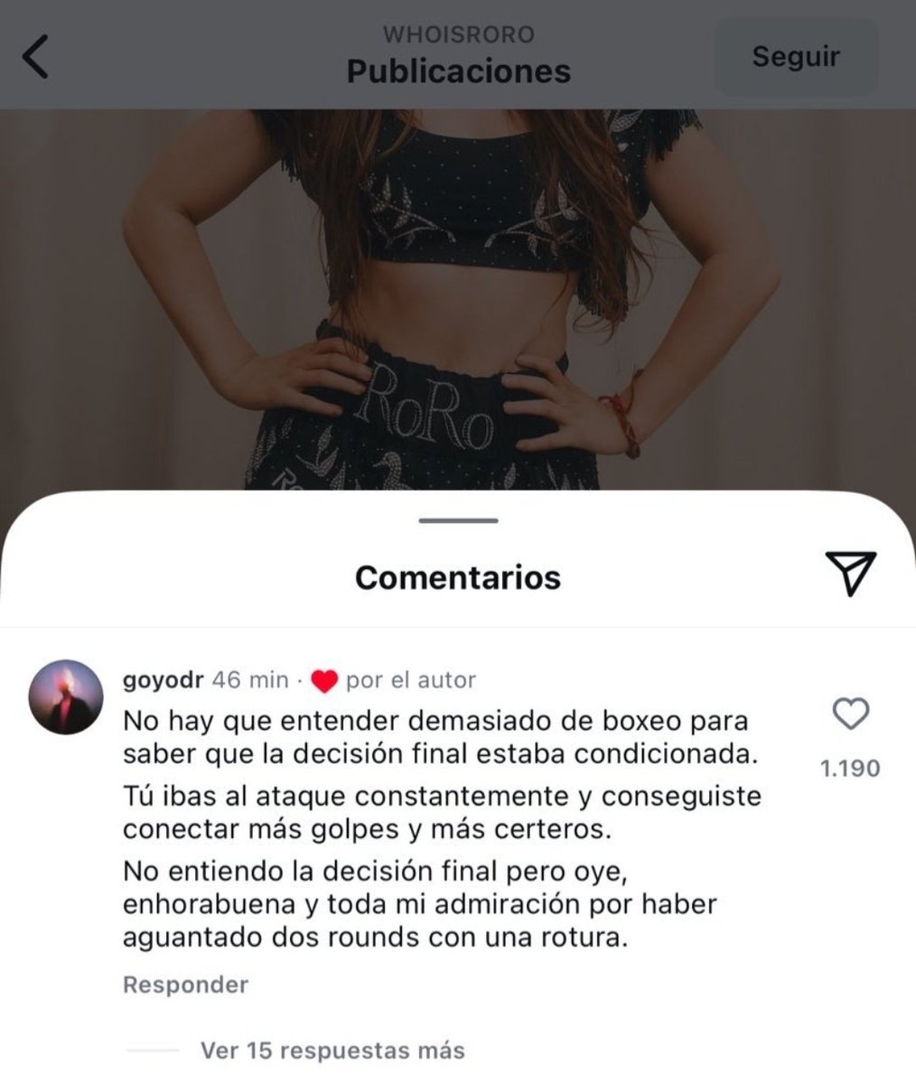 darkerysk's tweet image. &quot;roro no está desmeritando la victoria de abby&quot;

también roro: