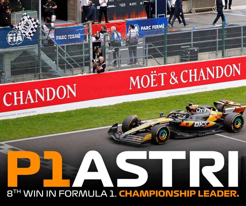 OP81con's tweet image. P1ASTRI. 🏆🏆🏆🏆🏆🏆🏆🏆
Eighth win in Formula One. Championship lead extended.
Kept the tyres alive beautifully and got the job done. An absolutely faultless drive.
I’ve missed this. LETS GOOOO